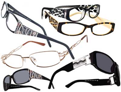 jimmy crystal eyeglasses and sunglasses